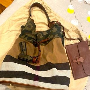 Burberry Bucket Bag with Camo Detail